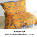 LeafMagic: Pillowcase embroidered with Ginkgo motif – decorative & easy-care for living areas
