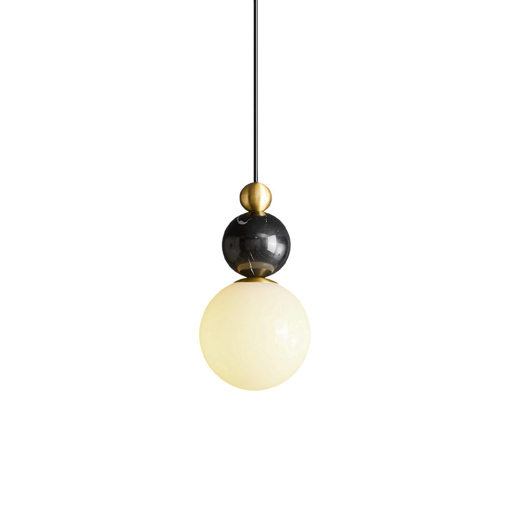 Blesslight Marble & Brass Globe Pendant Lamp