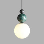 Blesslight Marble & Brass Globe Pendant Lamp