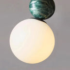 Blesslight Marble & Brass Globe Pendant Lamp