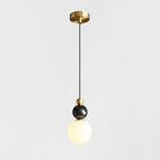 Blesslight Marble & Brass Globe Pendant Lamp