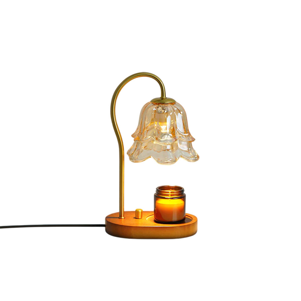 Blomst Floral Glass Candle Warmer Table Lamp