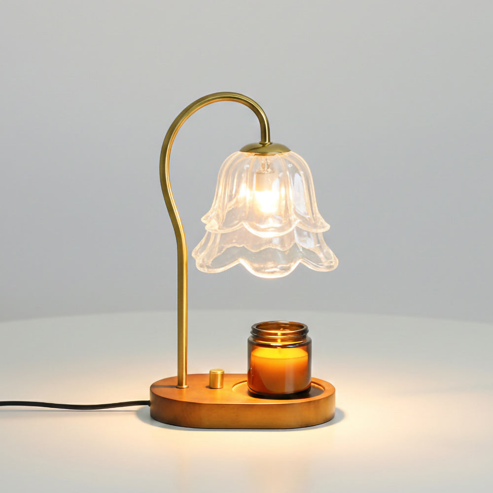 Blomst Floral Glass Candle Warmer Table Lamp