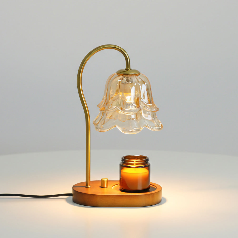 Blomst Floral Glass Candle Warmer Table Lamp