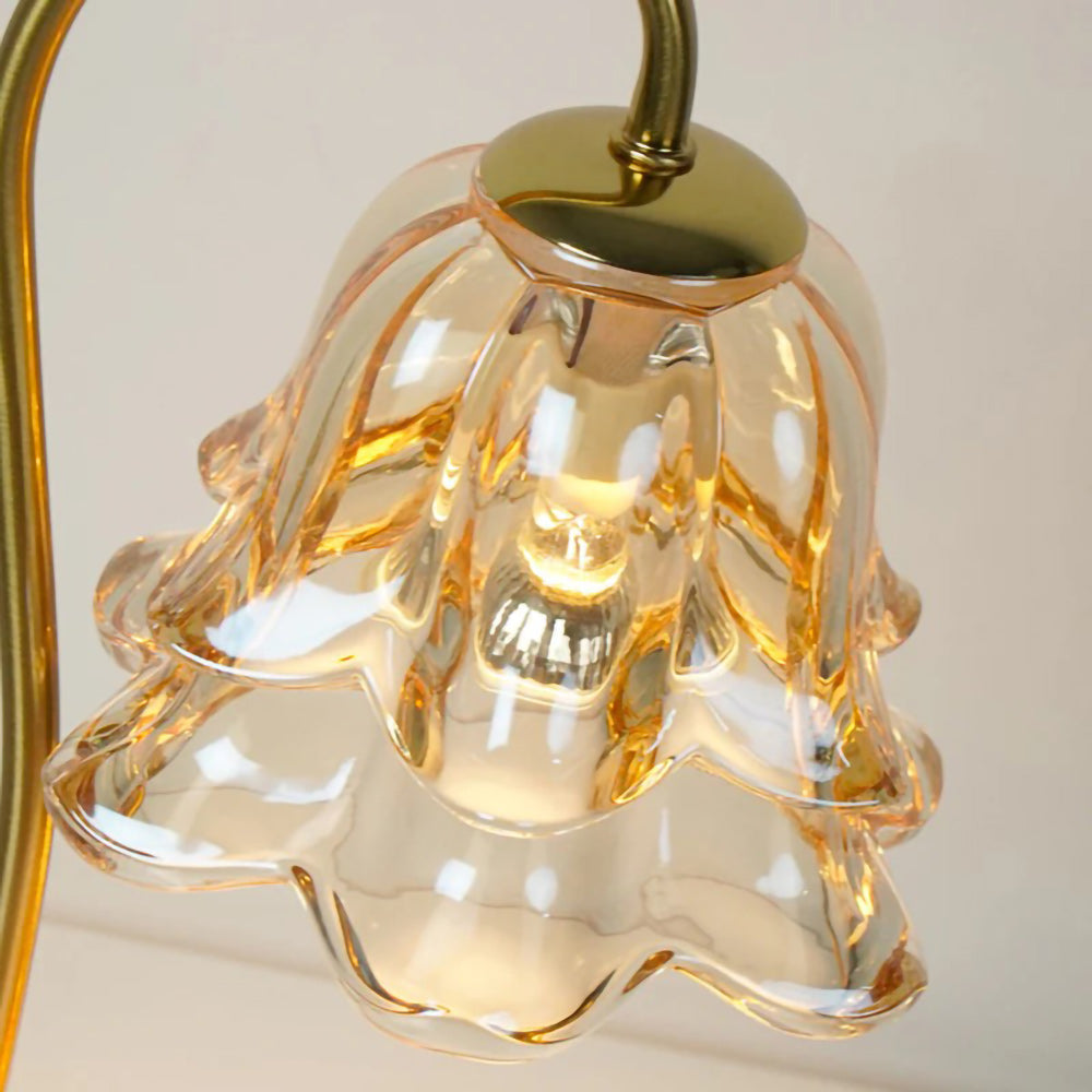 Blomst Floral Glass Candle Warmer Table Lamp