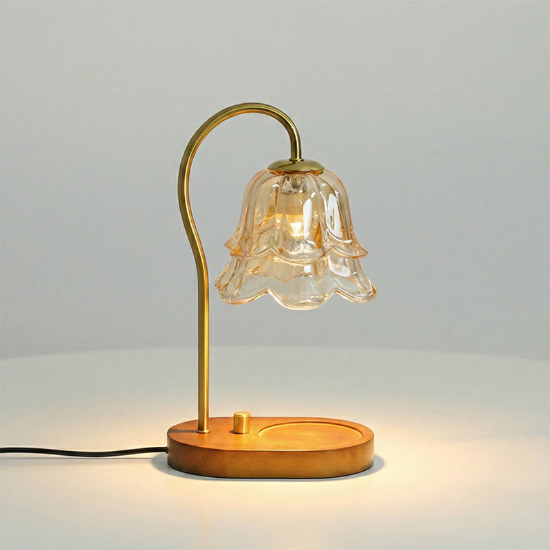 Blomst Floral Glass Candle Warmer Table Lamp