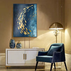Canvas Print Blue Sea Ocean View Cotton Unframed Coastal Wall Art Decor