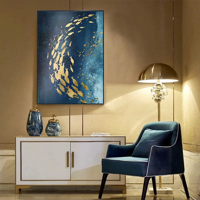 Canvas Print Blue Sea Ocean View Cotton Unframed Coastal Wall Art Decor