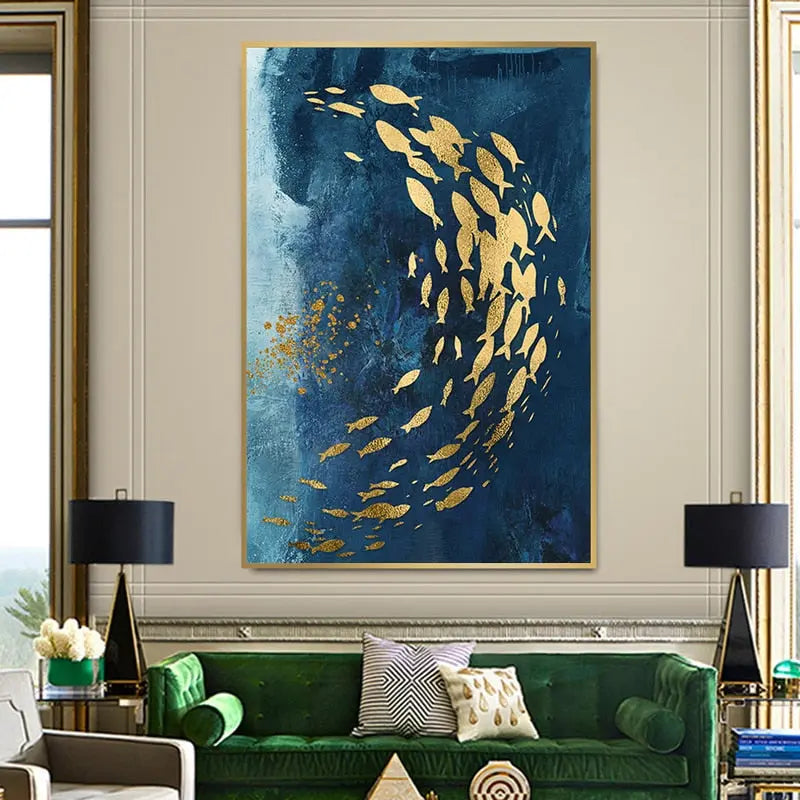 Canvas Print Blue Sea Ocean View Cotton Unframed Coastal Wall Art Decor