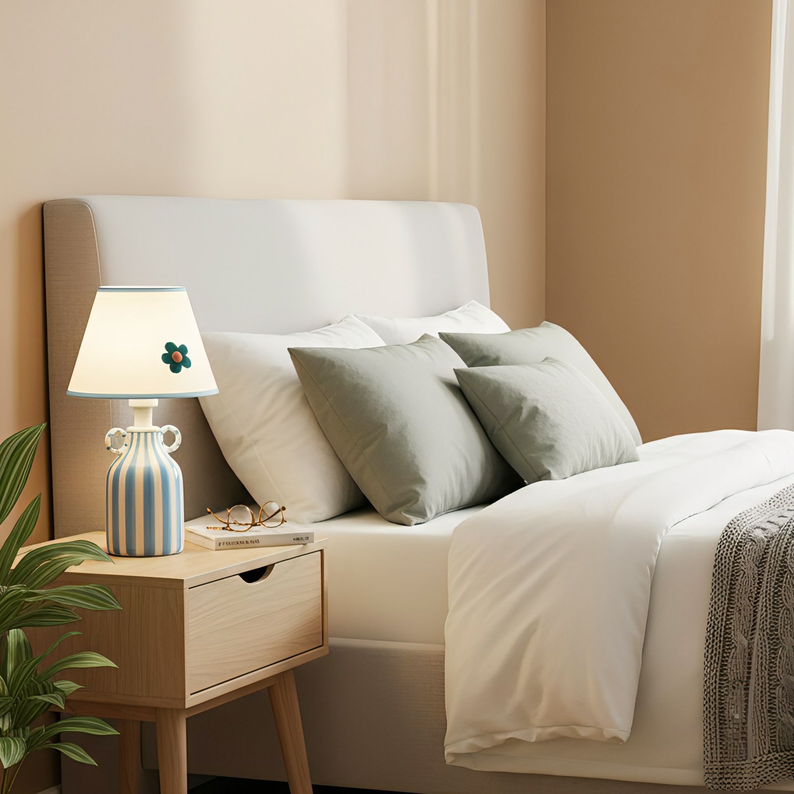Blumelo Coastal Ceramic Table Lamp
