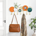 BlumenGlanz: Wall-Mounted Coat Rack – Handcrafted Metal Frame with Floral Decoration & Polished Hooks, Decorative for Hallway & Living Room
