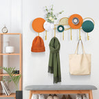 BlumenGlanz: Wall-Mounted Coat Rack – Handcrafted Metal Frame with Floral Decoration & Polished Hooks, Decorative for Hallway & Living Room