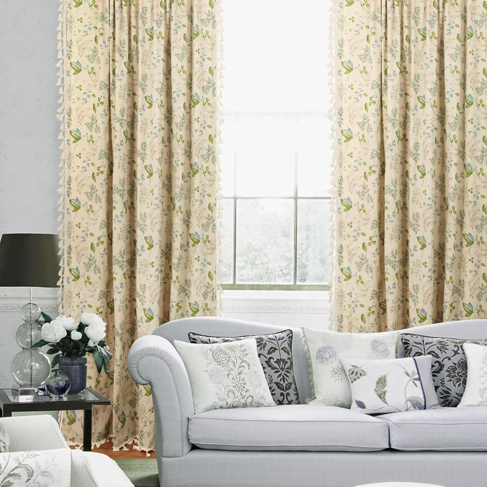 BlumenHauch: Boho-Style Curtain with Floral Pattern – Decorative & Functional for Living Room & Dining Room