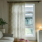 BlumenHauch: Boho-Style Curtain with Floral Pattern – Decorative & Functional for Living Room & Dining Room