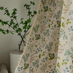 BlumenHauch: Boho-Style Curtain with Floral Pattern – Decorative & Functional for Living Room & Dining Room