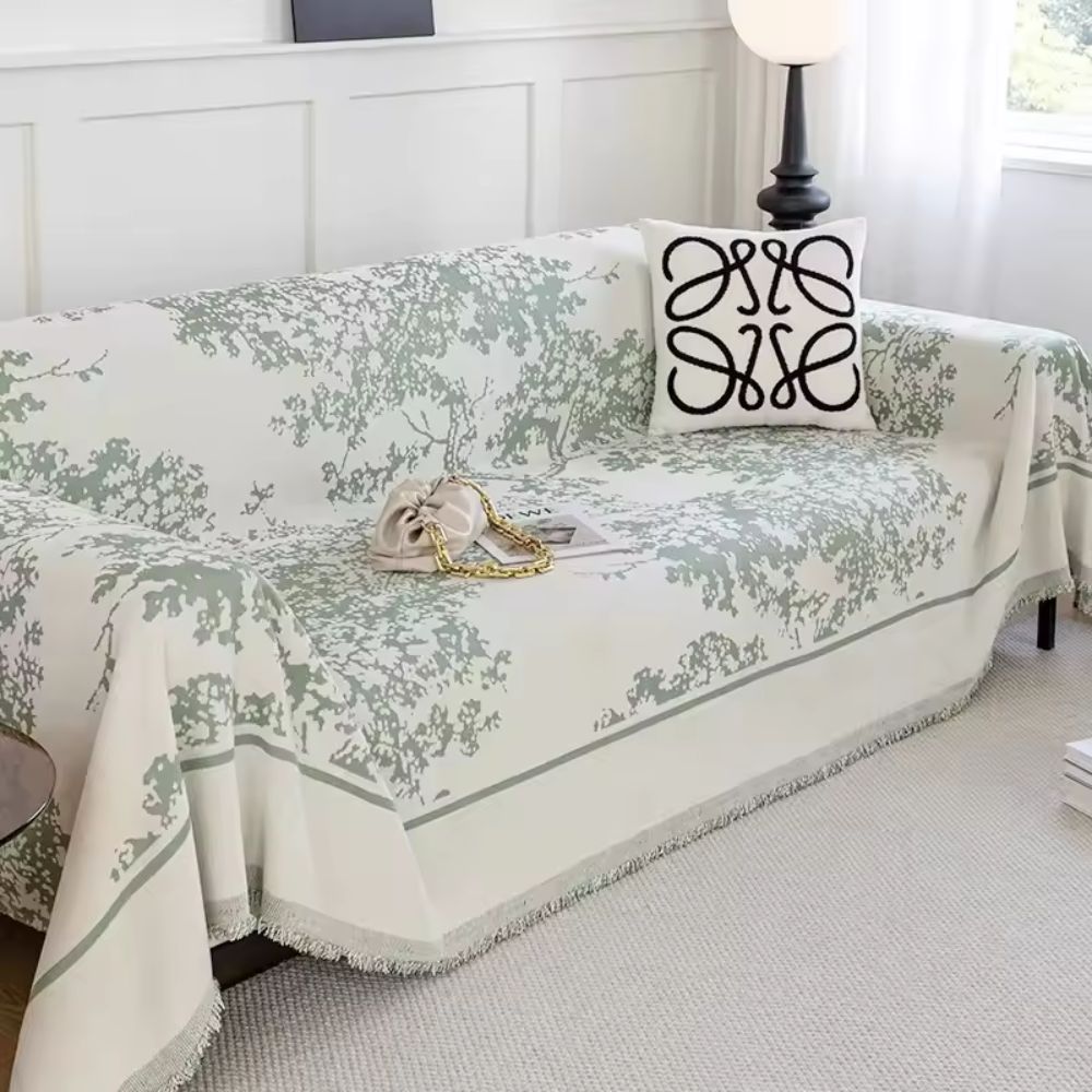 Blumenfeld: Sofa Cover in Chenille Design with Floral Texture & Cozy Comfort – for Sofa & Living Room