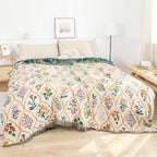BlütenDiamant: Cotton blankets in jacquard style with two-tone reversible look & light texture – for sofa & bed