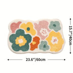 BlütenHeim: Non-Slip Bath Mat in Floral Design – Soft, Absorbent & Washable