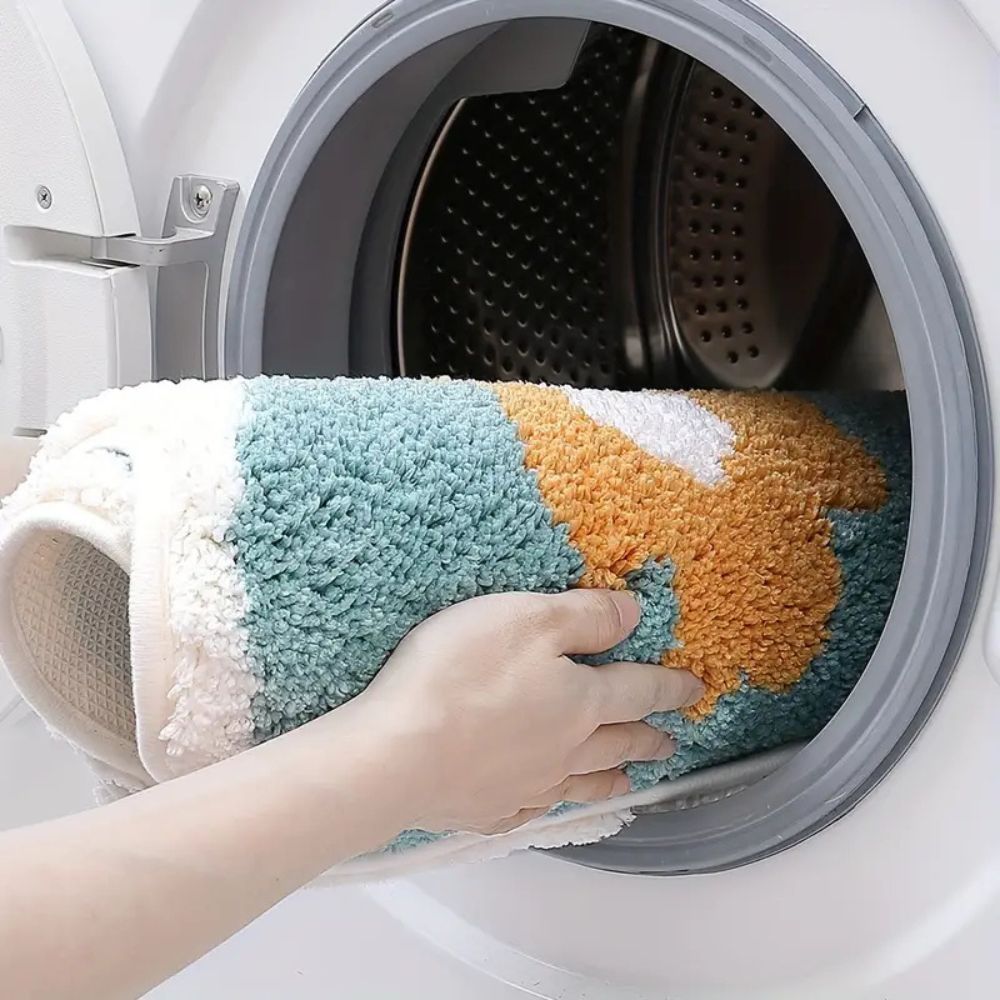 BlütenHeim: Non-Slip Bath Mat in Floral Design – Soft, Absorbent & Washable