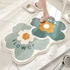 BlütenHeim: Non-Slip Bath Mat in Floral Design – Soft, Absorbent & Washable