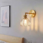 BlütenLicht: Vintage Tulip Glass Wall Lamp – Retro Flower Wall Light for Living Room & Bedroom