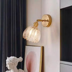 BlütenLicht: Vintage Tulip Glass Wall Lamp – Retro Flower Wall Light for Living Room & Bedroom