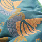 BlütenVogel: Cotton Cushion Cover in Boho Style with Floral & Bird Motif (Set of 2)