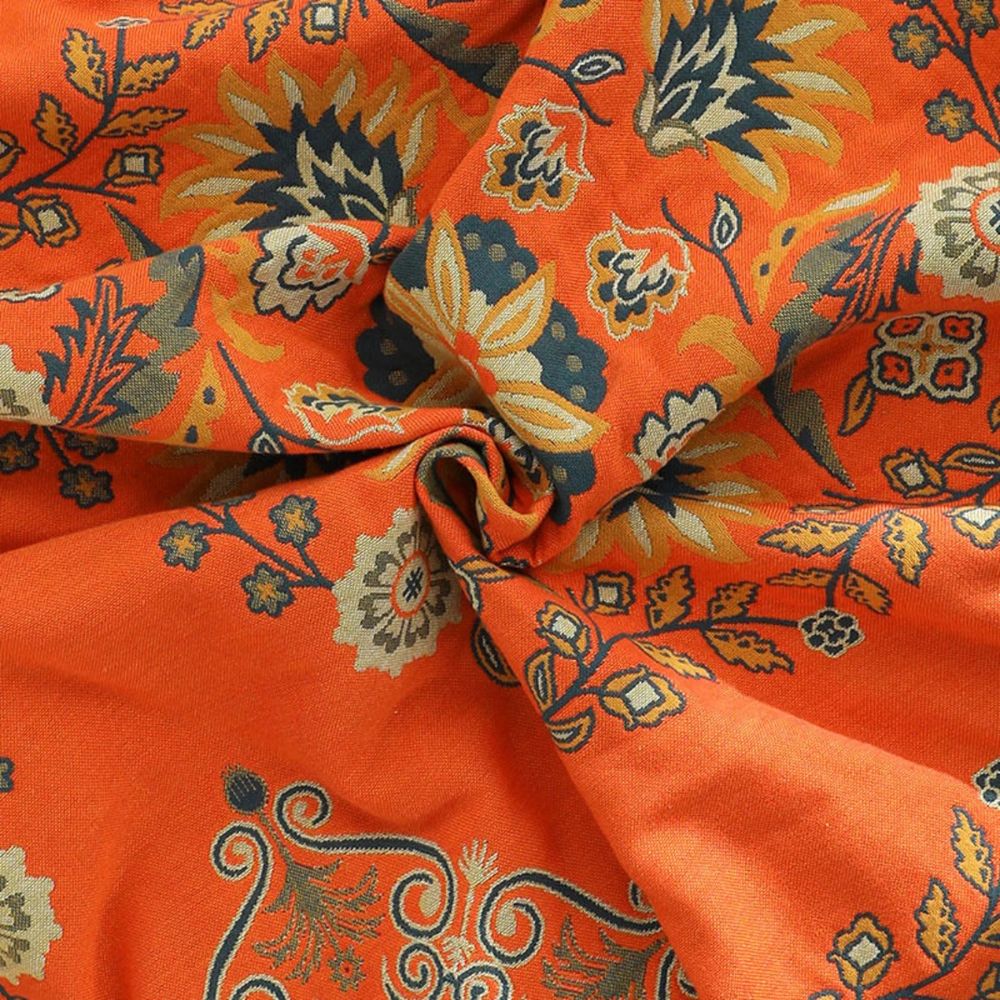 BlütenWende: Cotton Blanket with Floral Pattern – Reversible Cozy Blanket for Sofa & Bed
