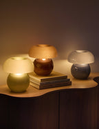 Bela Table Lamp | Mushroom-Inspired Glass, Compact Design