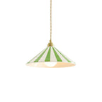 Bobine Striped Cone Glass Pendant Lamp