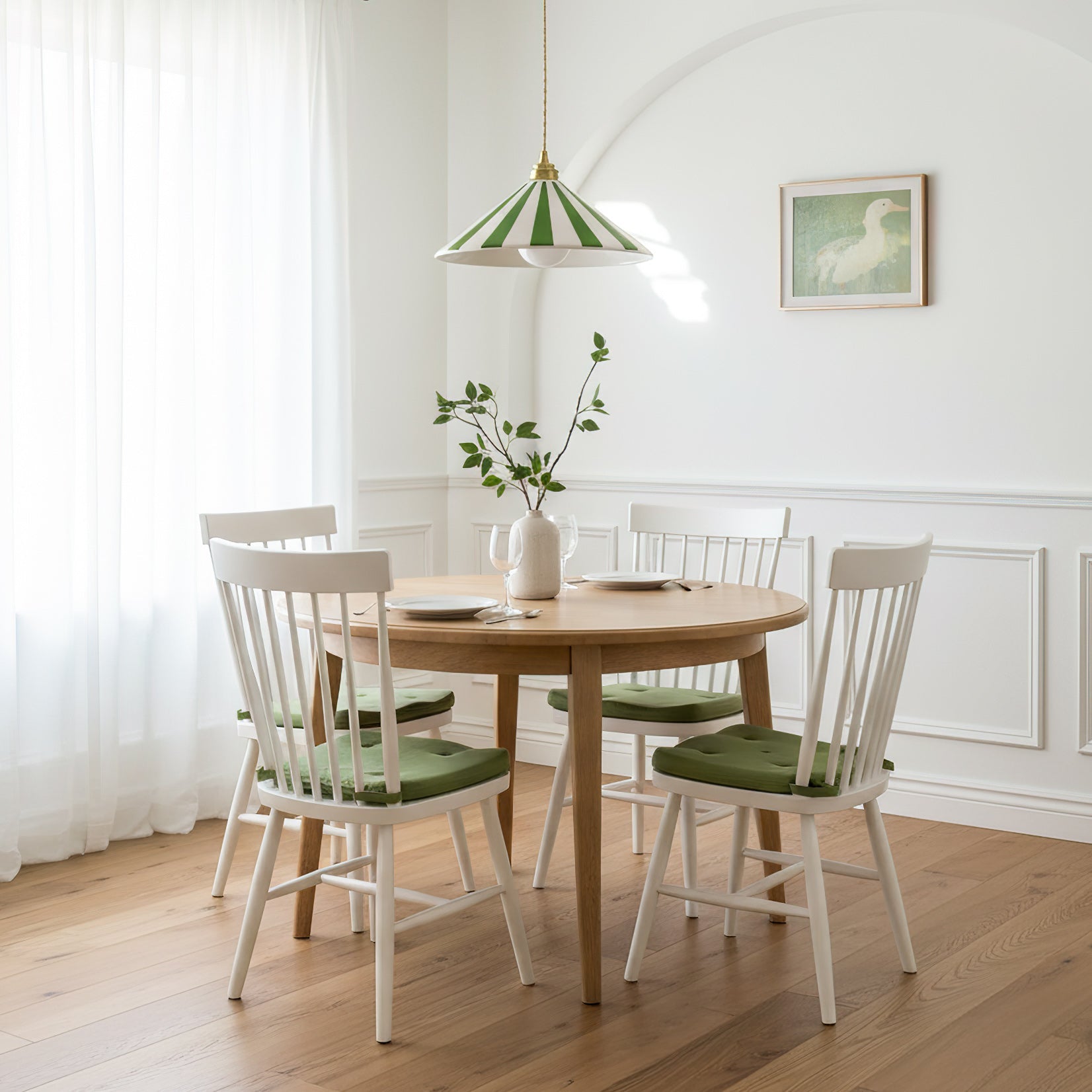 Bobine Striped Cone Glass Pendant Lamp