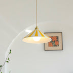 Bobine Striped Cone Glass Pendant Lamp