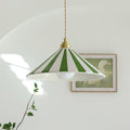 Bobine Striped Cone Glass Pendant Lamp