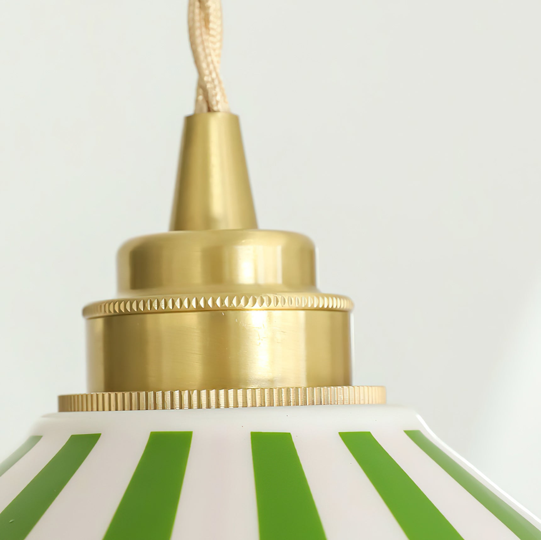 Bobine Striped Cone Glass Pendant Lamp