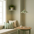 Bobine Striped Cone Glass Pendant Lamp