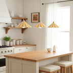 Bobine Striped Cone Glass Pendant Lamp