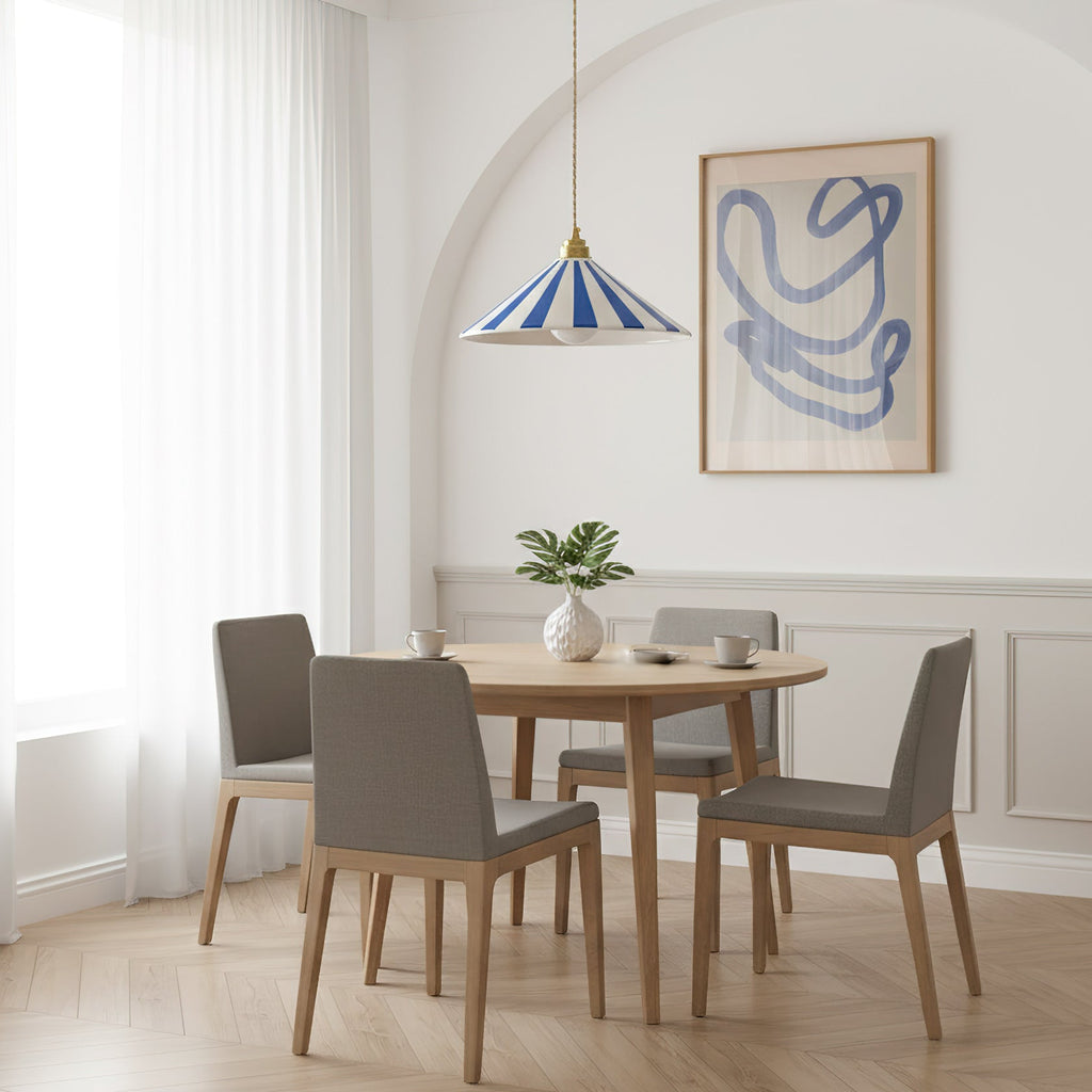Bobine Striped Cone Glass Pendant Lamp