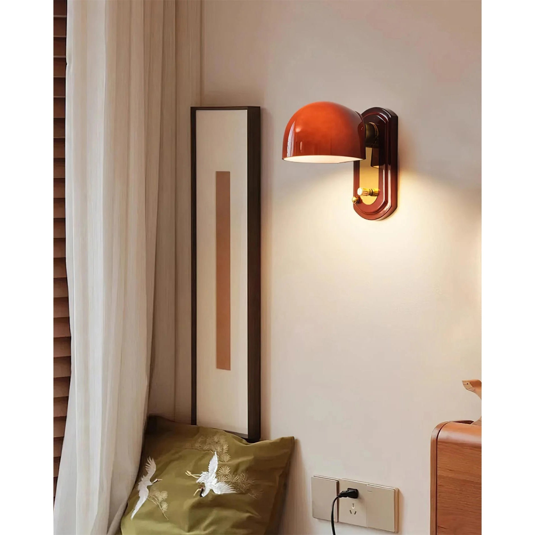 Bofea Vintage Dome Glass Wall Lamp