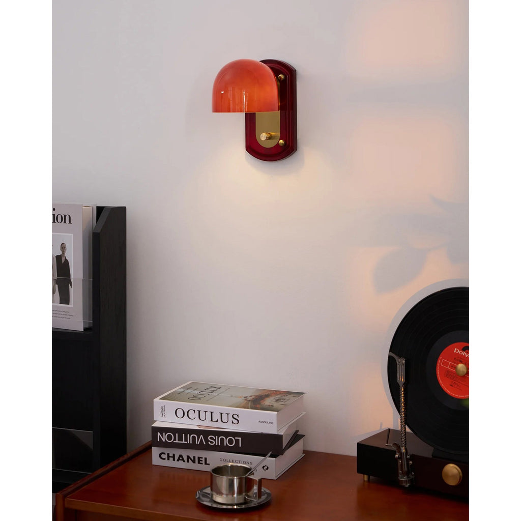 Bofea Vintage Dome Glass Wall Lamp