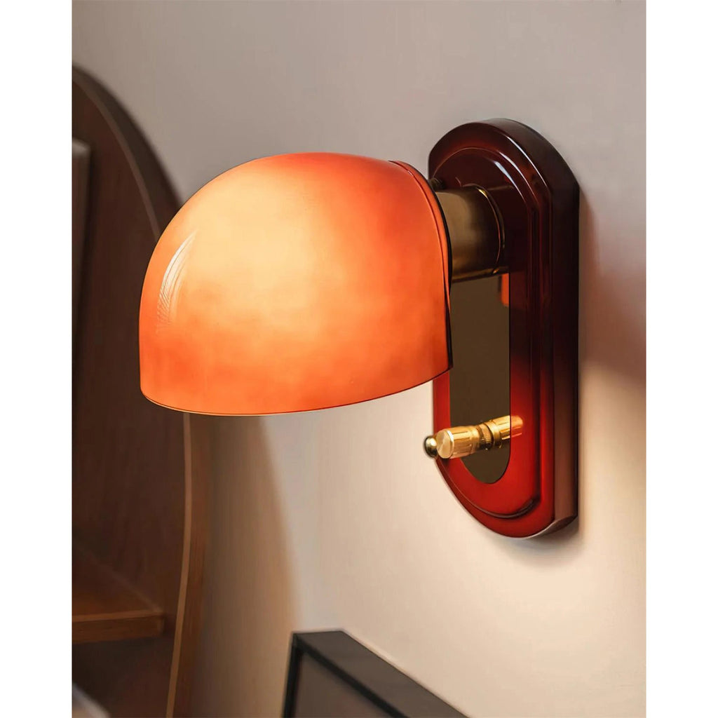 Bofea Vintage Dome Glass Wall Lamp
