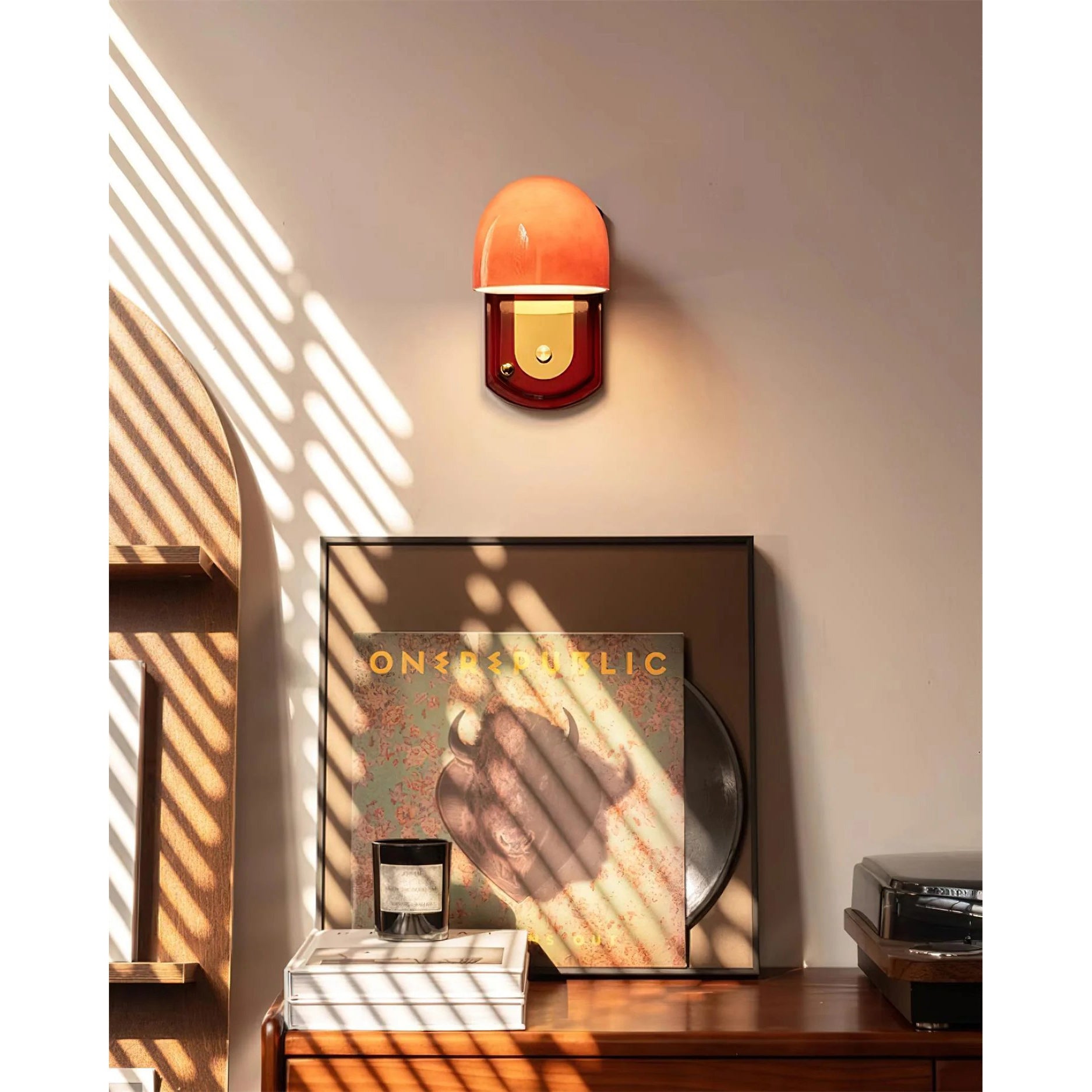 Bofea Vintage Dome Glass Wall Lamp