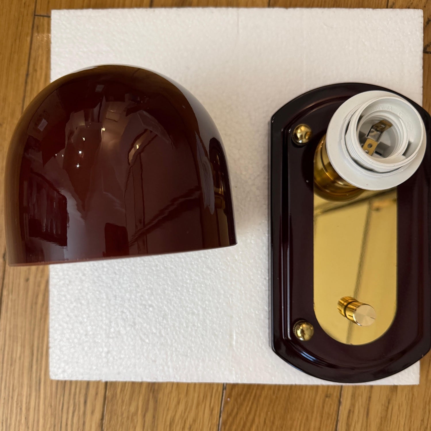Bofea Vintage Dome Glass Wall Lamp
