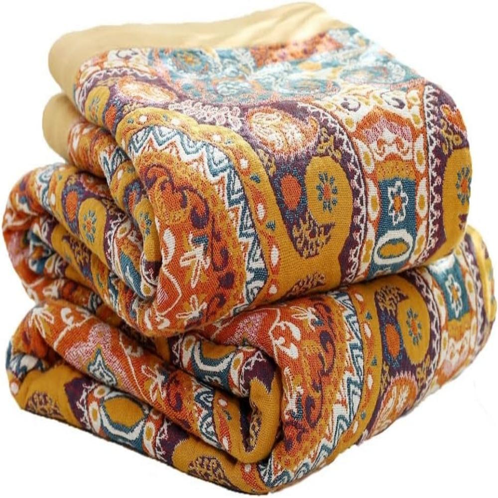 BohoChill: Boho Throw Blanket – Reversible Cotton Blanket for Sofa & Bed