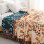 BohoHaus: Decorative Cotton Blanket in Boho Style with Rustic Design & Lightweight Structure – for Sofa & Bedroom
