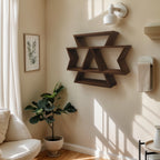 BohoLine: Solid Wood Wall Shelves – sturdy, decorative & floating in Farmhouse Style for Living Room & Bedroom