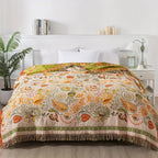 BohoLiva: Boho Cotton Blanket – Reversible Cozy Blanket with Fringes for Sofa & Bed