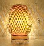 BohoLume: LED Nightstand Lamp Bamboo – Dimmable & Touch Control for Bedroom & Living Room