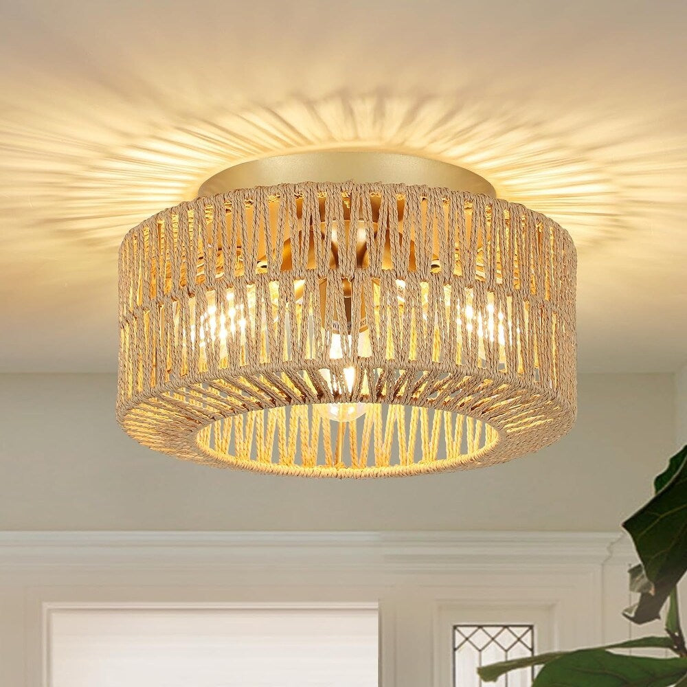 BohoLuna: Handmade Boho Ceiling Light – Stylish Lighting for Living Rooms & Bedrooms