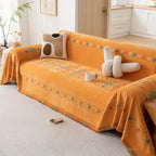 BohoLuxe: Boho Sofa Throw with Fringes – Stylish Sofa Cover for Living Room & Bedroom