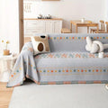BohoLuxe: Boho Sofa Throw with Fringes – Stylish Sofa Cover for Living Room & Bedroom